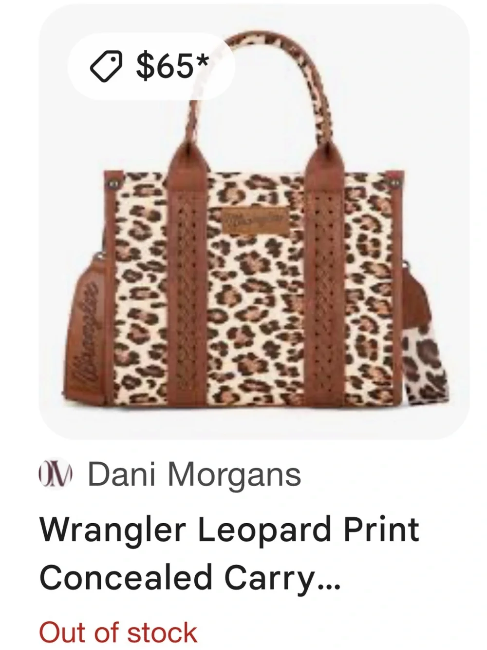 Wrangler Leopard-Print Purse